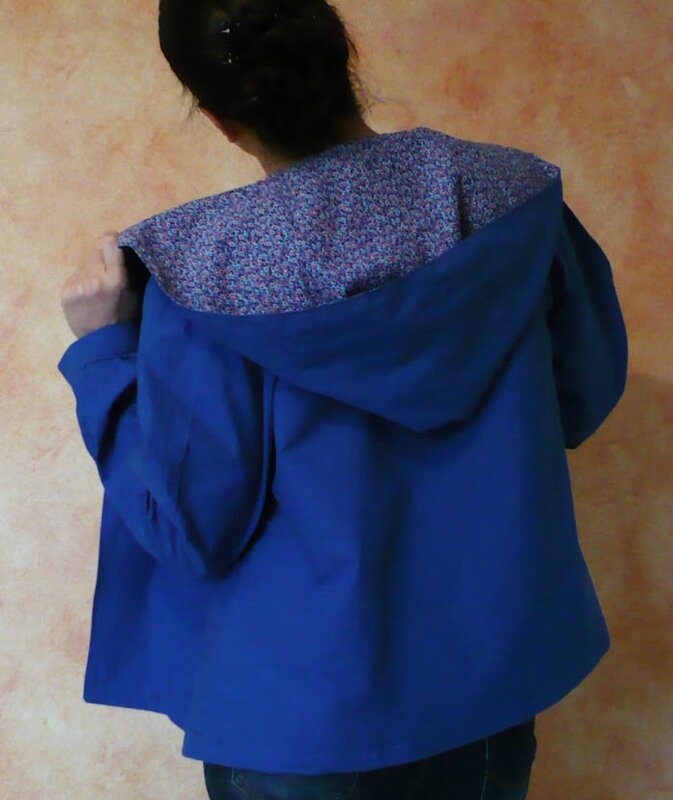capuche duffle coat bleu couture diy