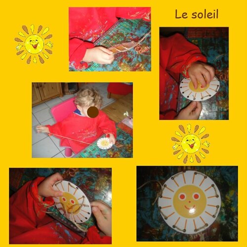 Soleil empreinte de main - Une nounou à la montagne