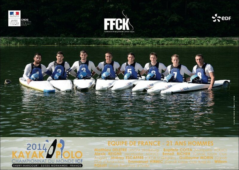 Équipe de FRANCE KAYAKPOLO Hommes de 21 ans 2014 AIFCK Amicale des