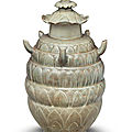 Longquan celadon carved jar and cover, Northern Song dynasty (960-1127)