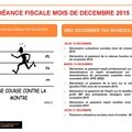 Échéance fiscale mois de decembre/d.r.congo december tax schedule