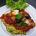 Galette de pommes de terre courgette comme une pizza