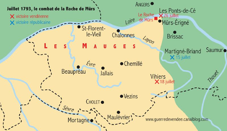 Guerre de Vendee juillet 1793 en Anjou