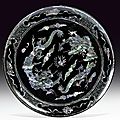 A lacquer plate, vietnam, 19th century