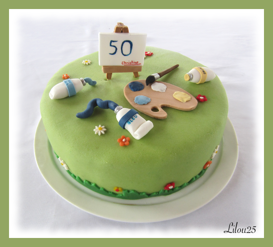 Gateau Theme Peinture Gateaux En Fete De Lilou 25