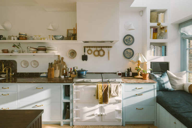 kitchen-light-blue-cabinets-aga-stove-window-seat-nordroom