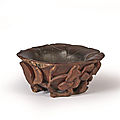 Coupe libatoire en corne de rhinocéros sculptée à décor floral, Chine, XVIIIème siècle