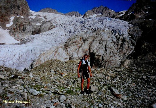 968) Rando pédestre vers le glacier blanc (Ecrins)