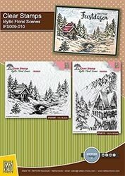 Nellies_Choice_Stamps_Idyllic_Floral_Scenen_IFS009-010