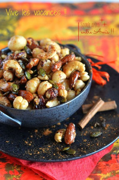 fruits secs aux épices cannelle cumin curry