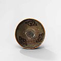 A Jizhou paper-cut resist-decorated tea bowl, Southern Song Dynasty (1127-1279)