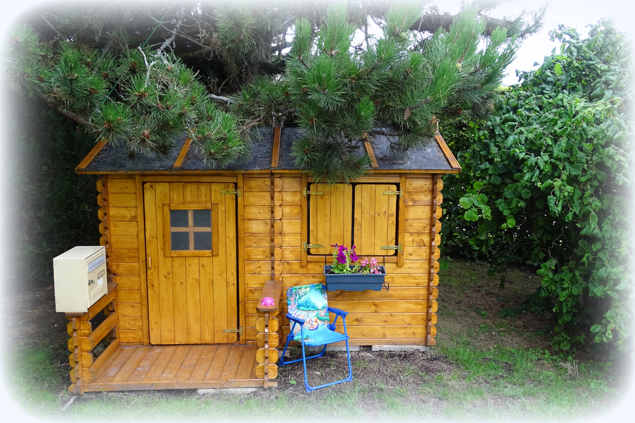 la petite maison de Sylvie: Noël : Décoration sur buche en bois