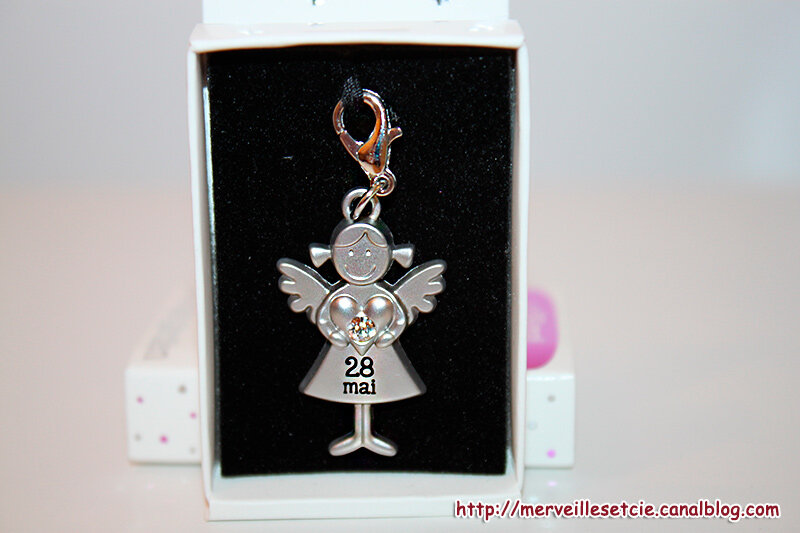 Breloque Ange gardien jour de naissance Mon coffre aux merveilles