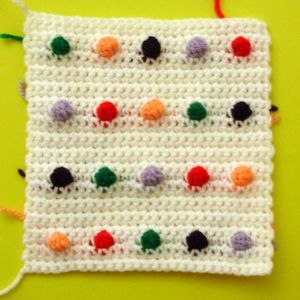 200 carrés crochet Billes colorées