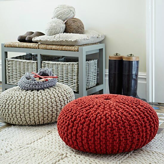 Knitted-pouffes-and-rug--Country-Homes--Interiors--Housetohome_co_uk