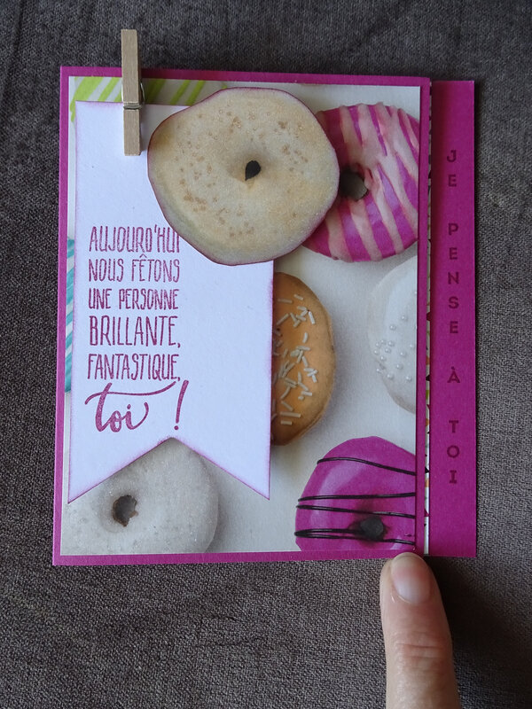 Carte d'anniversaire Donuts Captain Flo Cartes et Scrap