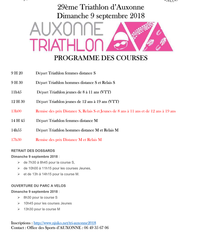 Programme TRI 2018 2