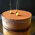Gâteau mousse aux 2 chocolats, parfum d’amaretto