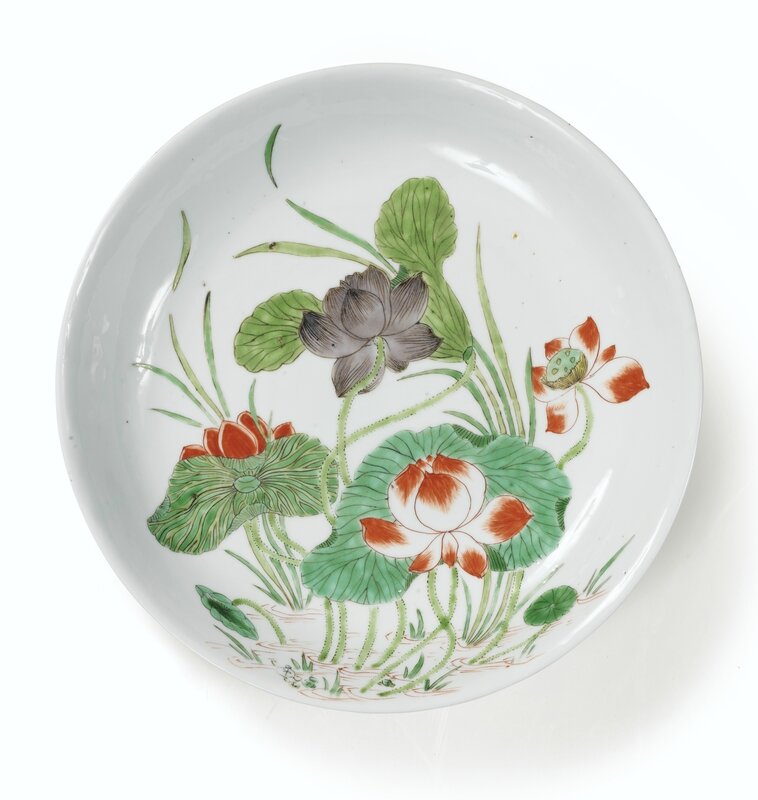 Assiette en porcelaine de la famille verte, Dynastie Qing, époque Kangxi (1662-1722)