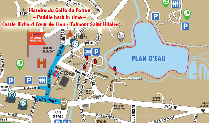 Plan Histoire du Golfe du Poitou – Paddle back in time – Castle Richard Cœur de Lion Talmont Saint Hilaire