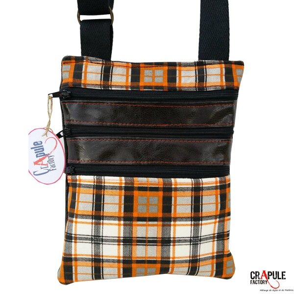 sac pochette evasion homme vinatgecarreaux ornage noir simili marron 1 600 600