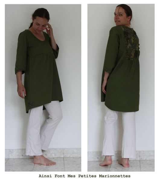 robe verte decoupe dos 7