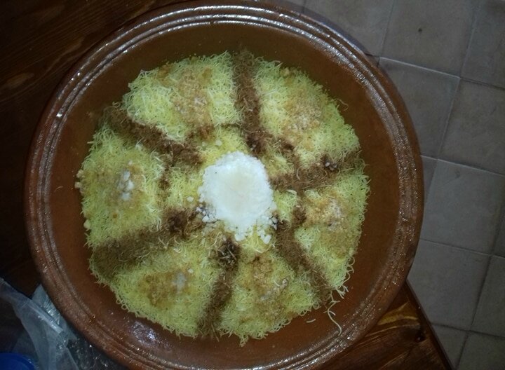 un autre plat, la seffa préparé par la maman d'Oussama
