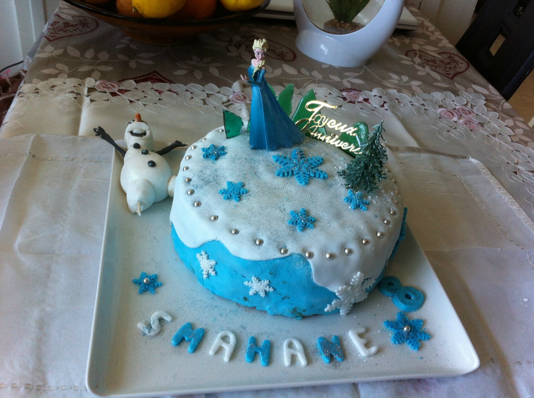 Gateau Anniversaire La Reine Des Neiges Et Olaf Frozen Cake Oum Sma Cuisine