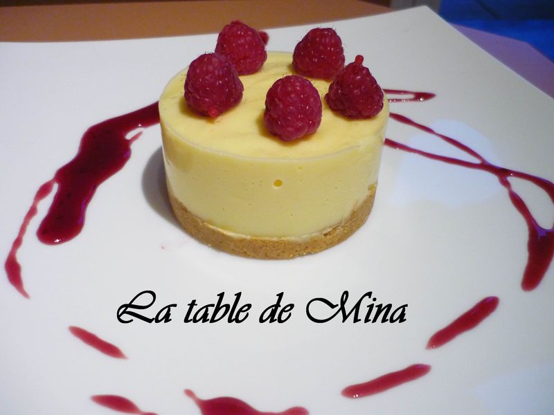 Entremet Creme Citron Sur Sable Et Framboises La Table De Mina