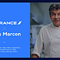 Nouveau menu 3 étoiles signé régis marcon en cabine business pour air france