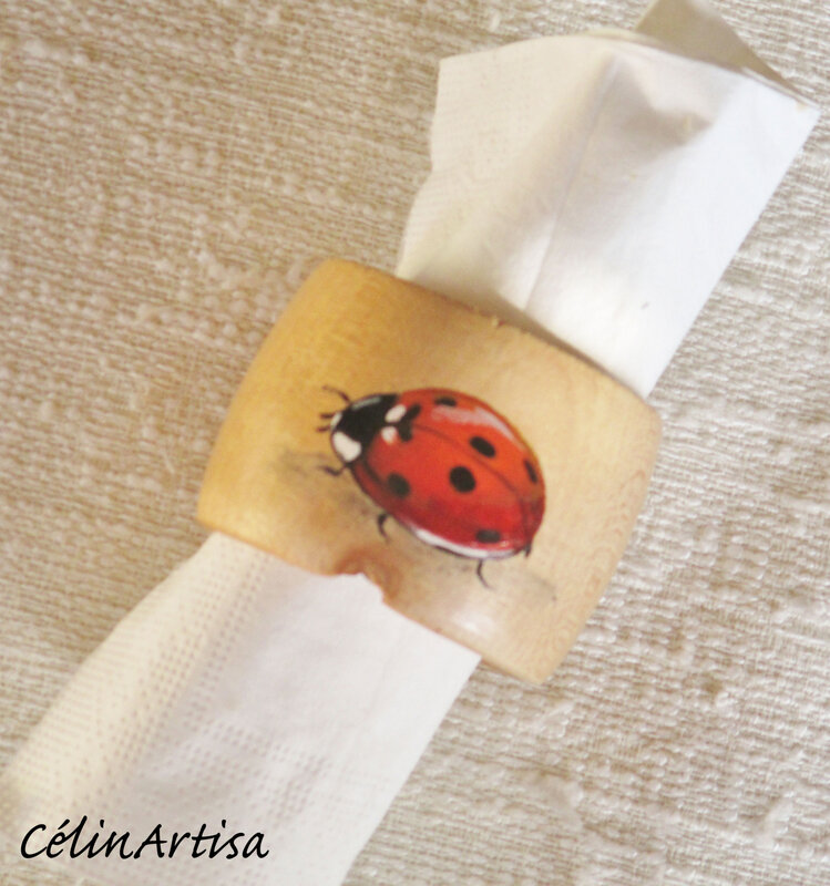 Rond de serviette "Coccinelle"