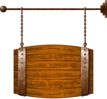 19397464-barrel-panneaux-en-bois-en-forme-de-chaines-rouillees