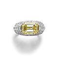 Fancy intense yellow diamond ring, bulgari