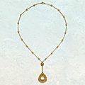 Gold and coloured diamond necklace, tiffany & co., designed by louis comfort tiffany, circa 1910