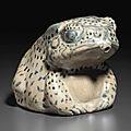 A blue and white frog-form water dropper, vietnam, circa 15th century