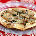 Flammekueche poire-roquefort