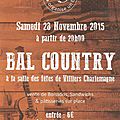 Bal country 28 novembre 2015 à villiers charlemagne