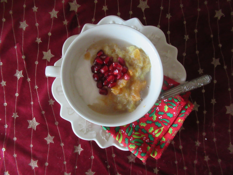 Compote banane kaki vanille muscade La Valkyrie Végétarienne