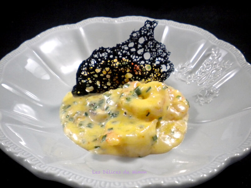 Scampis à la crème de ciboulette 2