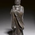 A large bronze figure of a bearded immortal, 16th/17th century