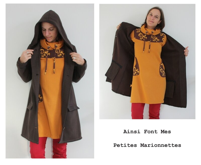sweat veste marron 9