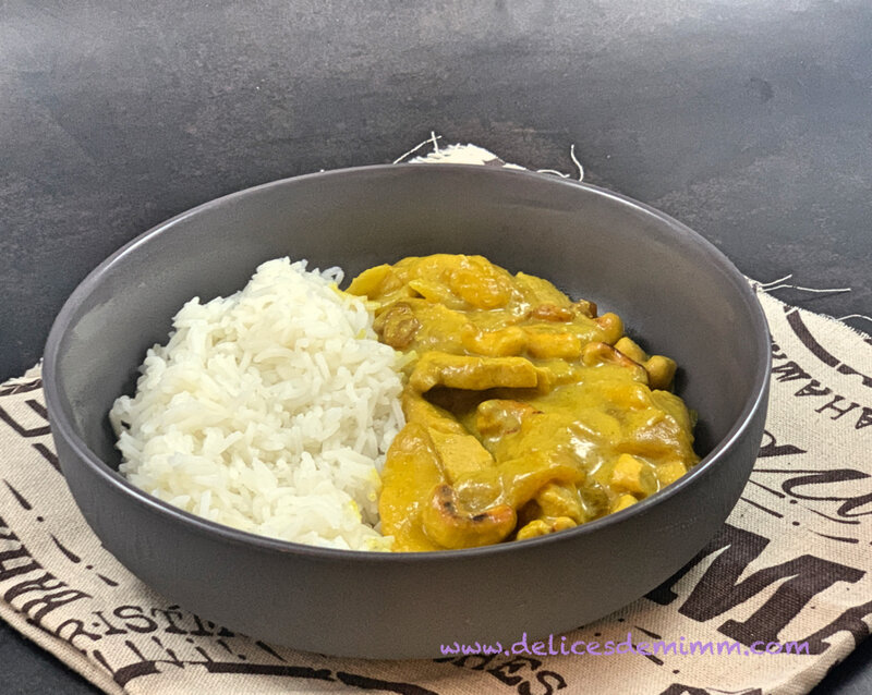 Aiguillettes de poulet au curry, à la mangue et aux noix de cajou 2