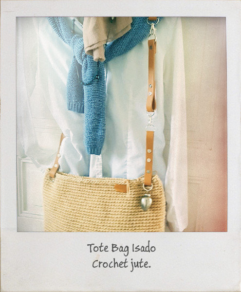 tote bag cabas sac crochet jute isado