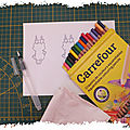 Carte en pas à pas : le chat colorié aux crayons aquarelle