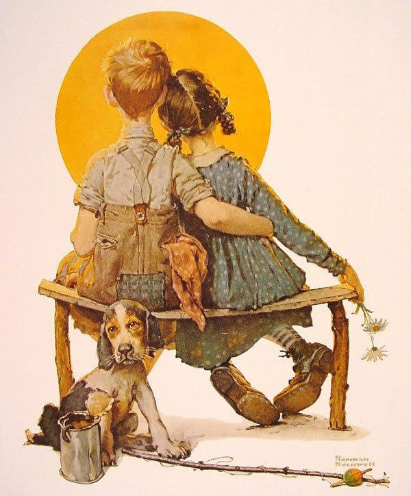 puppy love norman rockwell