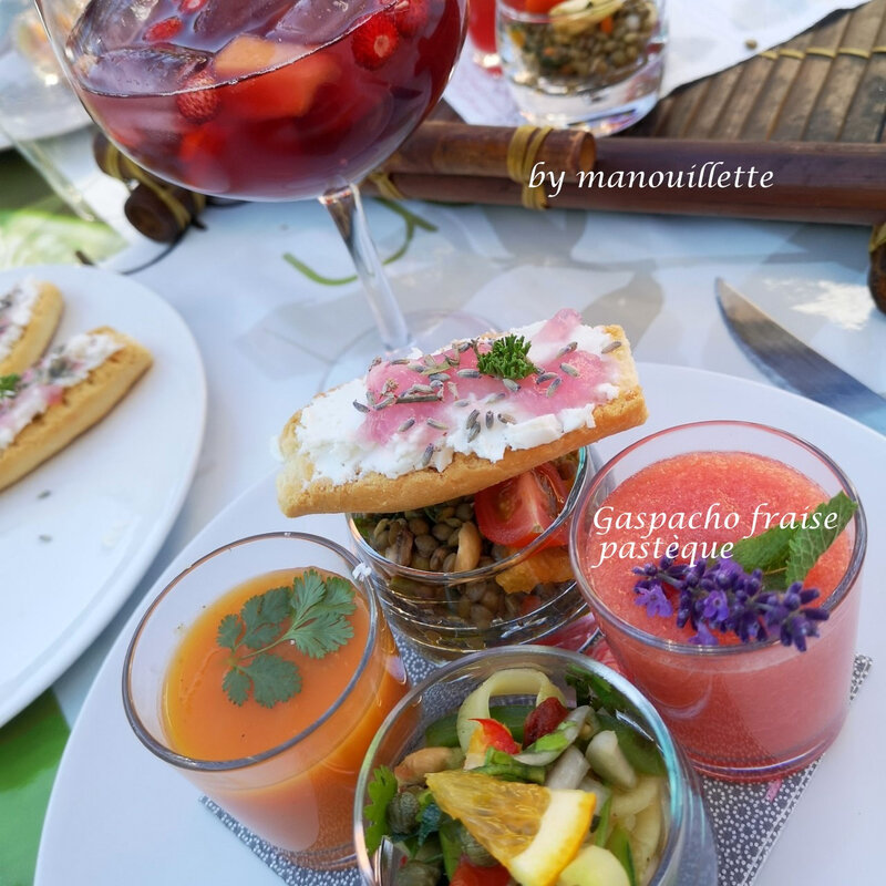 Gaspacho melon basilic porto blanc Par pure gourmandise