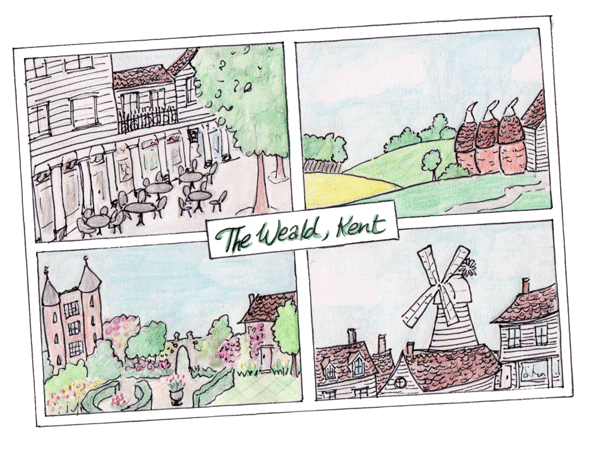 Carte Postale Du Weald Kent Londres Calling Carte Postale Du Weald Kent Londres Calling