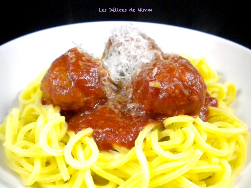 Spaghetti aux boulettes de viande à l’italienne 5