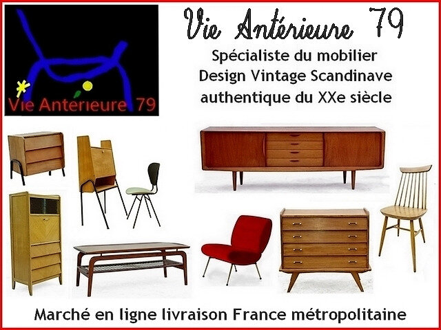 Vie Antérieure 79 meubles scandinaves vintage et design années 1950, 1960, 1970
