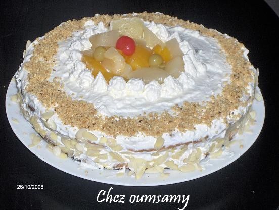 Gateau A La Creme Chantilly Au Fruits Chez Oumsamy